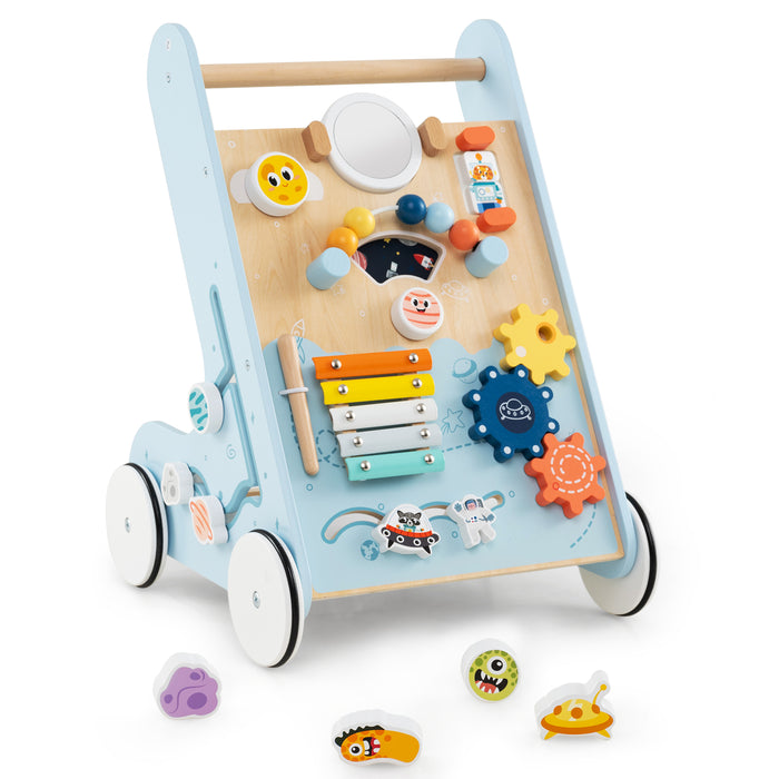 Wooden Baby Walker with Wheels for Boys and Girls 1+ Years Old-
