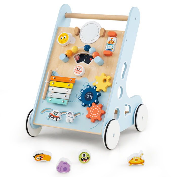 Wooden Baby Walker with Wheels for Boys and Girls 1+ Years Old-