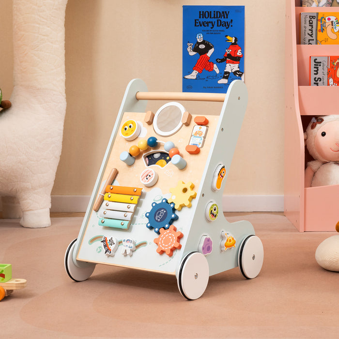 Wooden Baby Walker with Wheels for Boys and Girls 1+ Years Old-