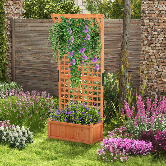 Wooden Planter Container Raised Garden Bed with Arch Trellis - Eco-Friendly Garden Enhancement Feature - Ideal for Growers and Garden Enthusiasts