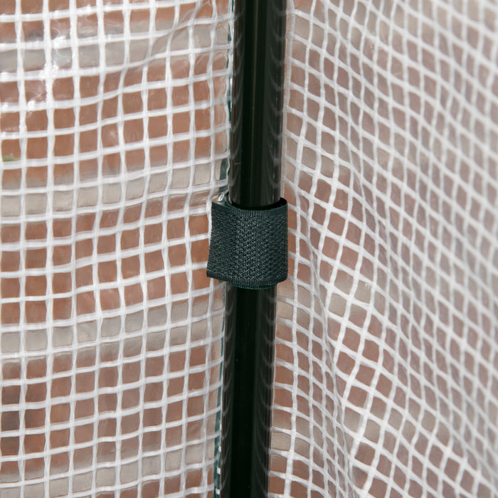 Outsunny Raised Garden Bed Outdoor Elevated Wood Planter Box w/ PE Cover, Dark Grey