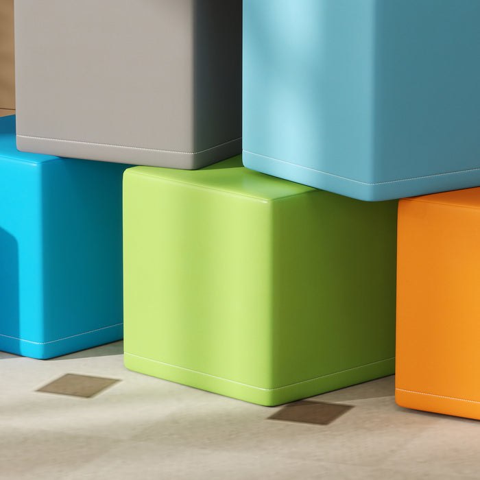 HOMCOM 12 PCs Soft Play Blocks, Soft Foam Toy, Building and Stacking Blocks for Kids, Multi-colour