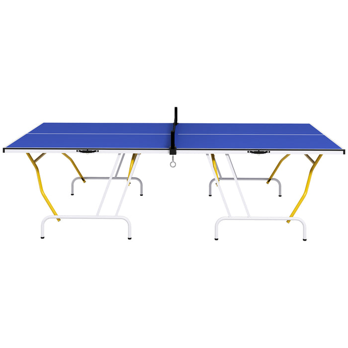Foldable 9FT Table Tennis Set with Accessories - Complete Ping Pong Kit with Net, Paddles, Balls, and Protective Cover - Ideal for Indoor/Outdoor Recreation and Entertainment