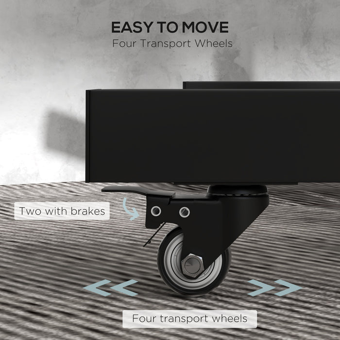 3 Tier Olympic Weight Plate Rack - Heavy-Duty Storage for 2-Inch Plates & Bars with Wheels and Clamps - Ideal for Home Gym Organization