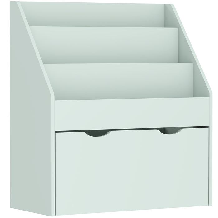 AIYAPLAY Bookcase for Kids with Shelves, Drawer, Bookcase for Bedroom, Playroom, Green