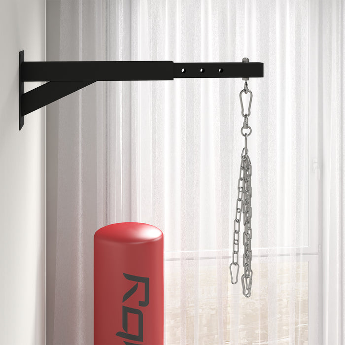 5-Level Adjustable Punching Bag Wall Bracket - Sturdy Steel Construction for Boxing, Kickboxing, Muay Thai - Ideal for Home Gym & Training Enthusiasts