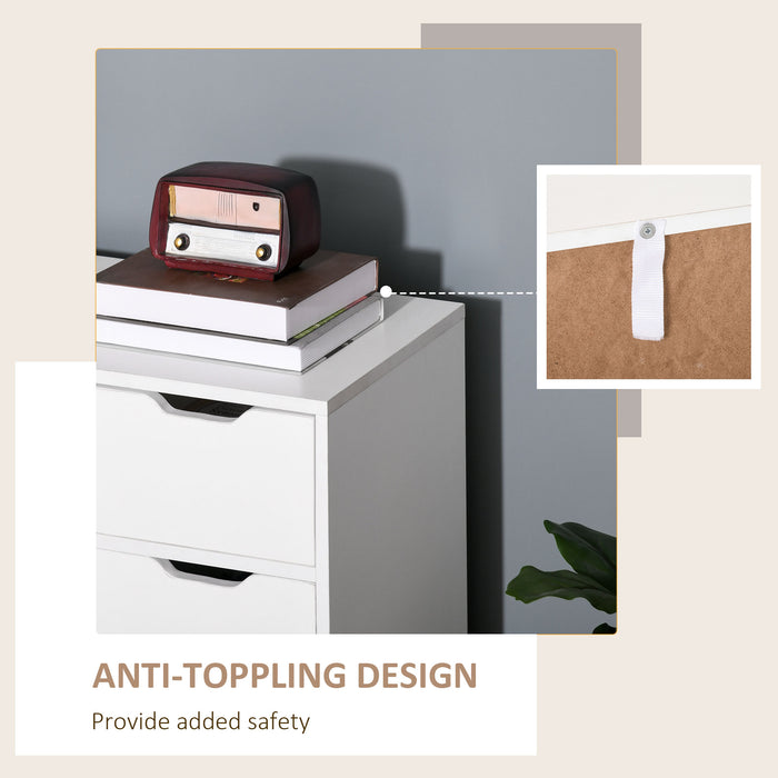 HOMCOM Bedroom Furniture Set, Wardrobe with Hanging Rod, Side Cabinet with wood legs , Bedside Table with Drawer, Nature Wood Finish and White | Aosom UK