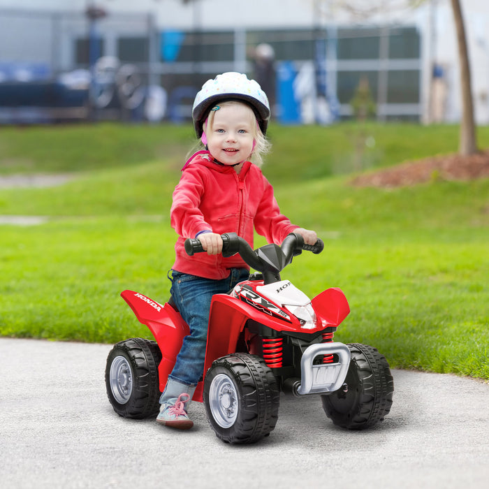 Honda Licensed Electric Quad Bike for Kids - 6V Battery-Powered ATV Ride-On Toy, Red - Perfect for Toddlers Aged 1.5-3 Years