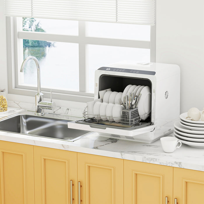HOMCOM Multi-Program 6L Tabletop Dishwasher