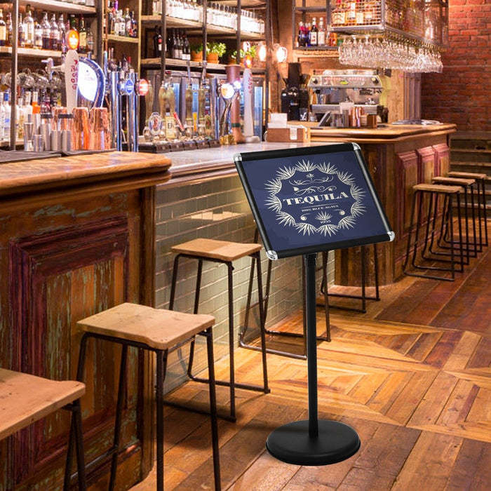 A3 Adjustable Poster Stand with Adjustable Height and 360° Rotation-