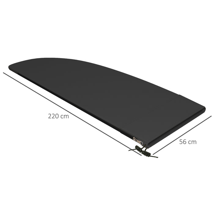 Outsunny Parasol Cover, Cantilever Umbrella Cover, Banana Umbrella Protector with Zipper for Outdoor Garden, Patio, Black