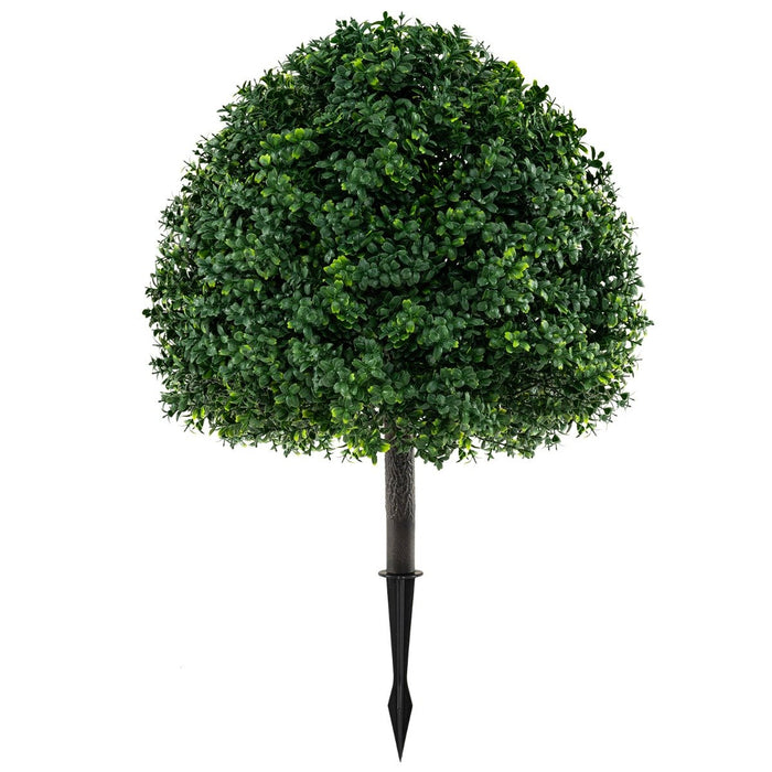 2 Pack 70cm Artificial Boxwood Topiary Ball Tree Set with Ground Spike-