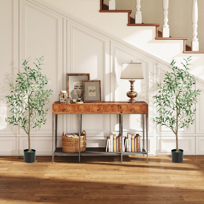 130cm Tall Artificial Olive Tree with Realistic Fruits-