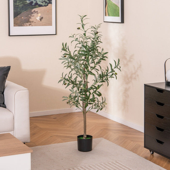 130cm Tall Artificial Olive Tree with Realistic Fruits-