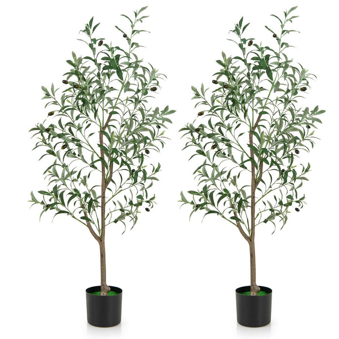 130cm Tall Artificial Olive Tree with Realistic Fruits-