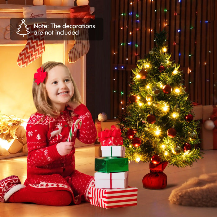 Artificial Xmas Tree with 71 Branch Tips and 35 Warm White LED Lights