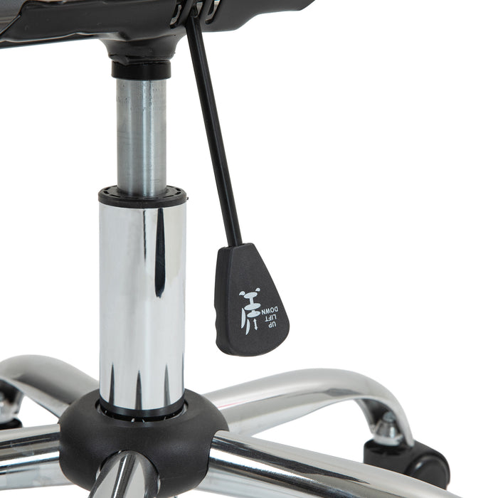 HOMCOM Computer Desk Chair, Fluffy Fabric Swivel Office Chair, Makeup Vanity Chair with Height Adjustable, Wheels, for Home Study Bedroom, Grey | Aosom UK