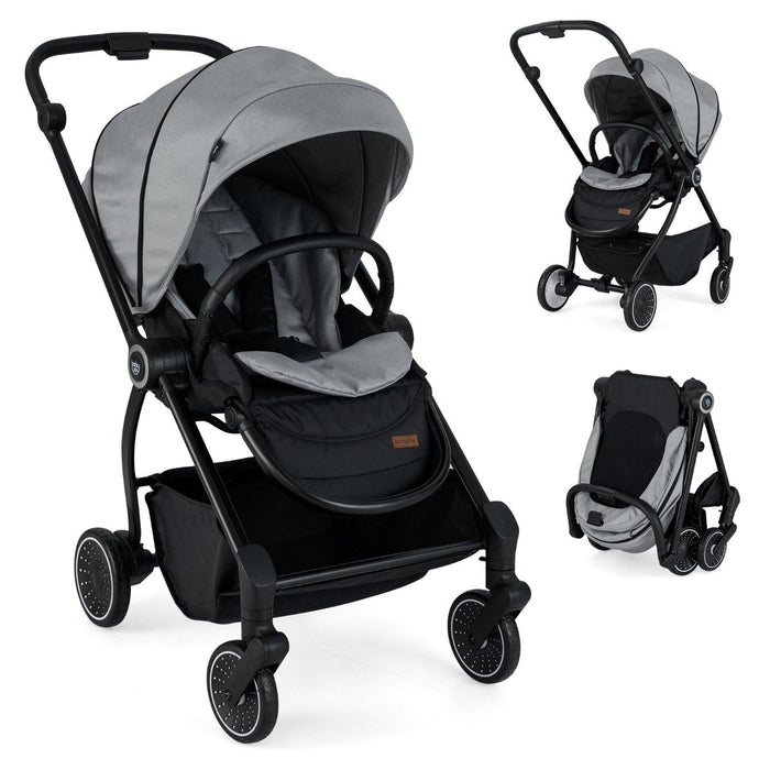 Baby Stroller with Reversible Seat Foldable Infant Pram Stroller-