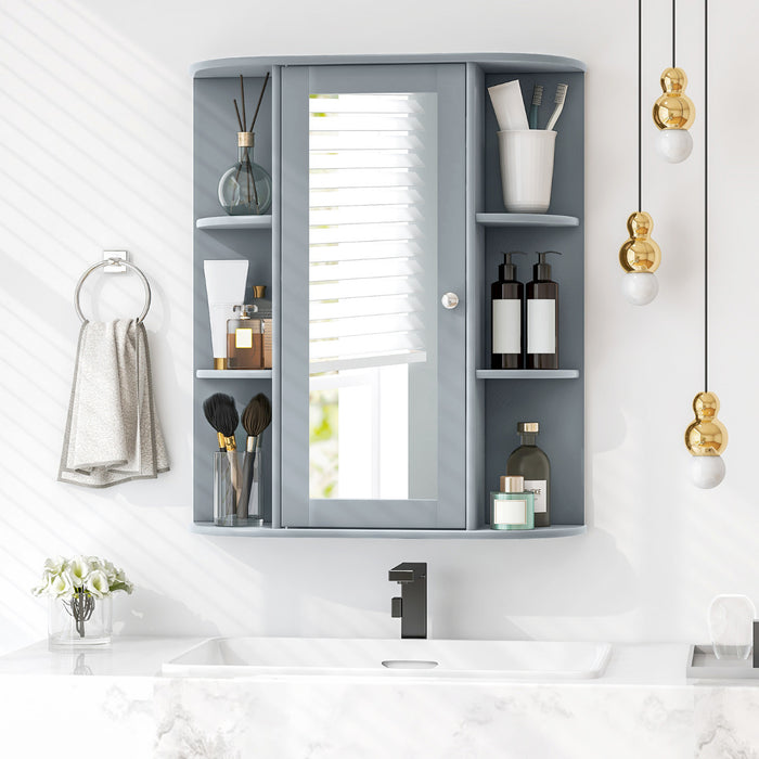 Bathroom Medicine Cabinet with Mirror with 3 Adjustable Shelves-