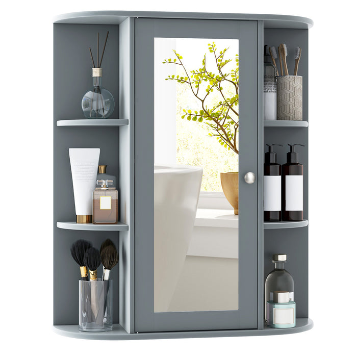 Bathroom Medicine Cabinet with Mirror with 3 Adjustable Shelves-