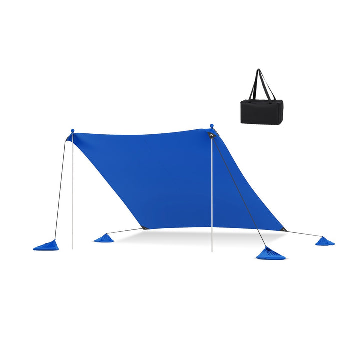 Beach Tent Sun Shelter - With 4 Sandbags & UPF 50+ Protection - Ideal for Beach Lovers Seeking Sun Protection