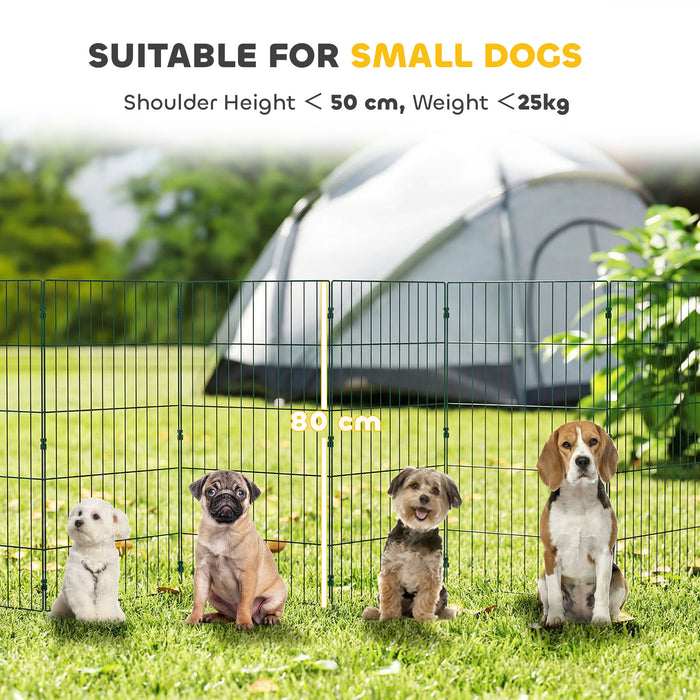 PawHut 8 Panel Pet Playpen for Medium Dogs Indoor Outdoor 80 cm Height