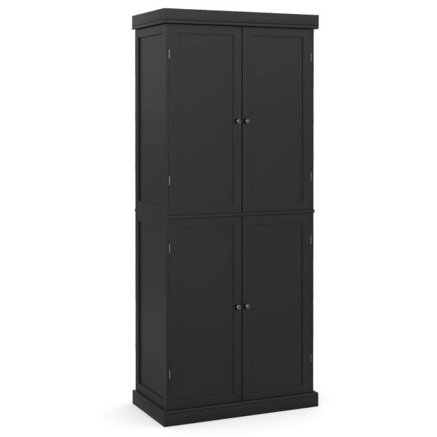 Freestanding Kitchen Pantry Buffet Cabinet - 4 Door Utility Storage Unit - Ideal for Enhancing Kitchen Organization and Space Efficiency