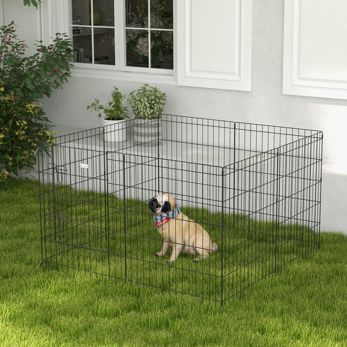 8 Panel DIY Dog Pen with Easy Access Door - Ideal for Dogs & Small Animals, Safe Indoor/Outdoor Enclosure - 61cm Height for Pet Security and Play Area