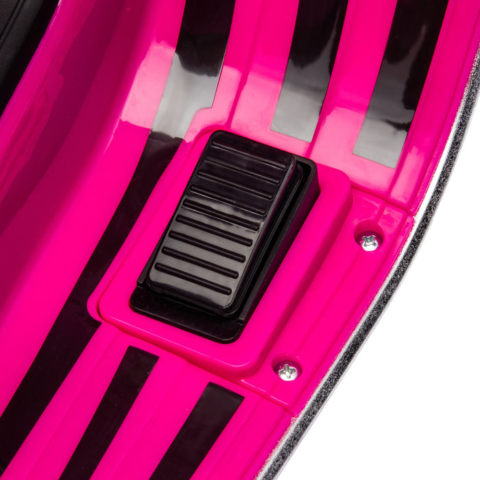 12V Vespa Licensed Ride-On Motorbike for Kids - Electric Motorcycle with Music, Headlights, FM Radio Features - Perfect for Children Aged 3-6 in Pink