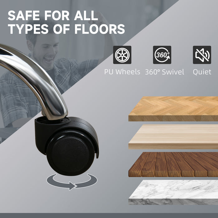 Vinsetto Massage Office Chair, Heated Reclining Computer Chair with Adjustable Height and Footrest, Black