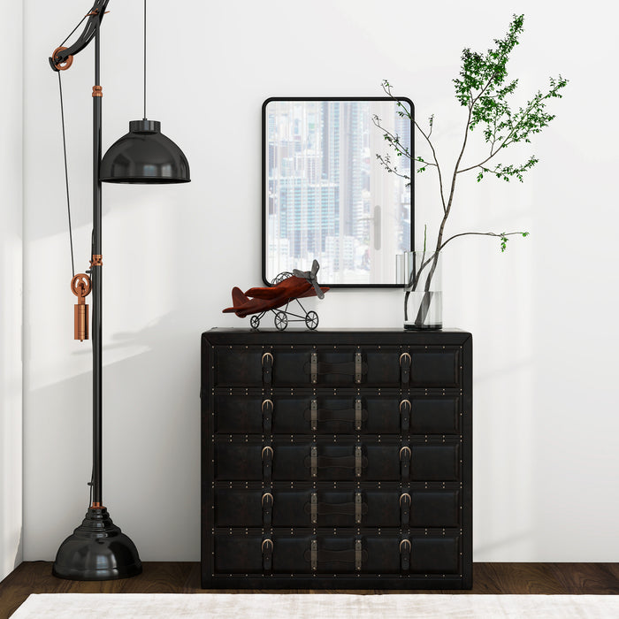 HOMCOM Rectangular Wall Mirror with HD Glass - Black