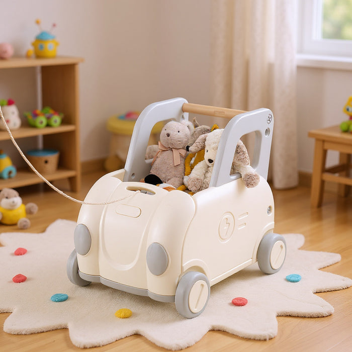 Children Push Walker Cart with Handle and Wheels-