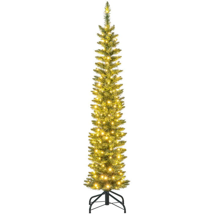 Pre-Lit Christmas Tree with Branch Tips and Warm White LED Lights-6FT