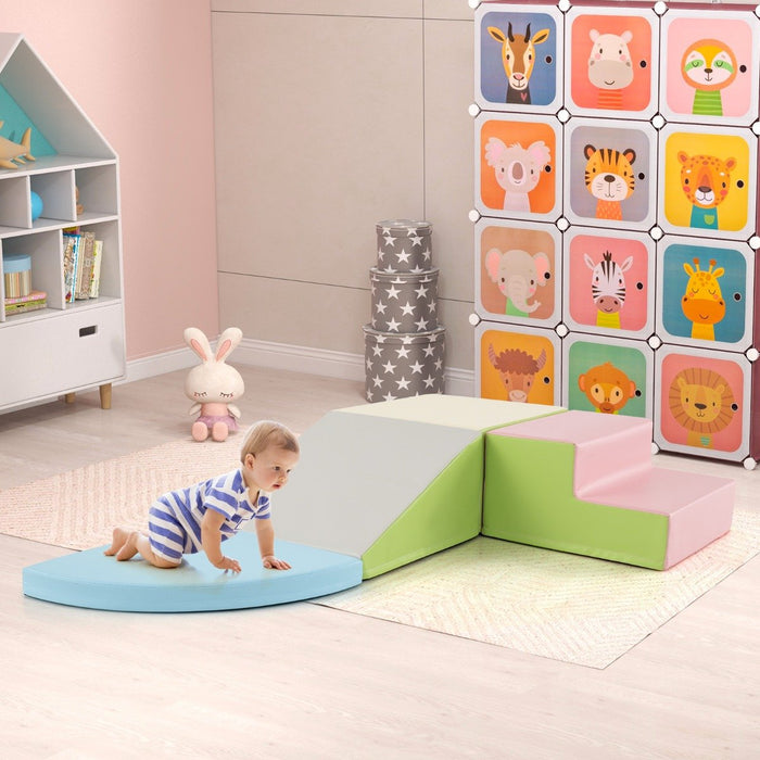 4-Piece Climb and Crawl Foam Block Play Set for Infant Baby-