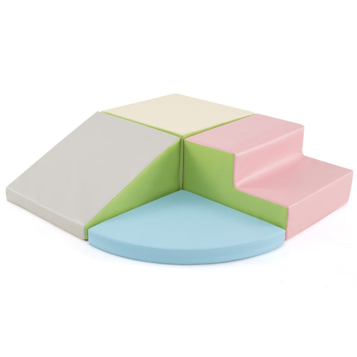 4-Piece Climb and Crawl Foam Block Play Set for Infant Baby-