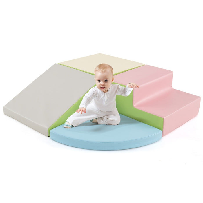 4-Piece Climb and Crawl Foam Block Play Set for Infant Baby-