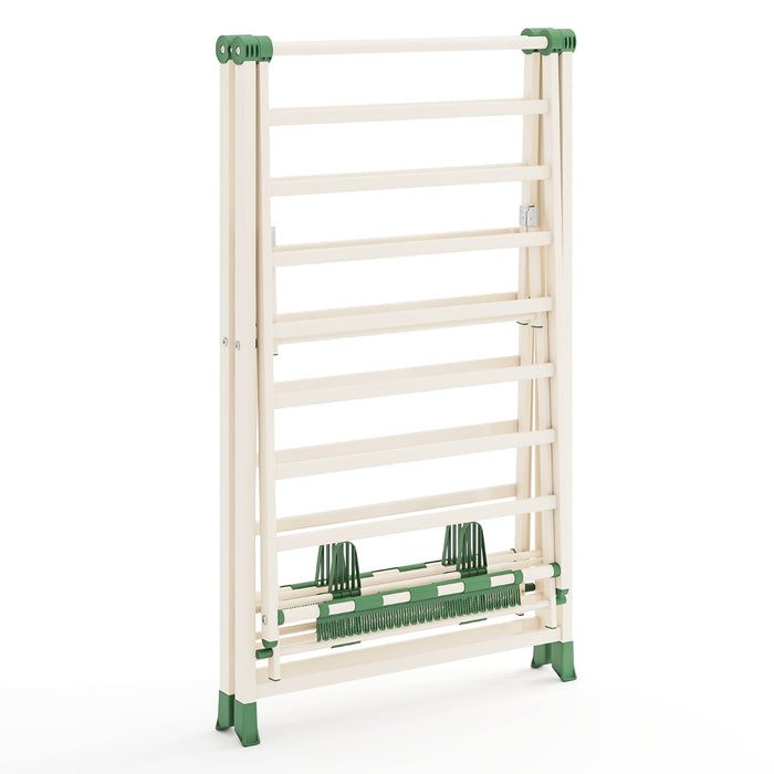 Clothes Drying Rack Foldable Metal Laundry Drying Rack-White