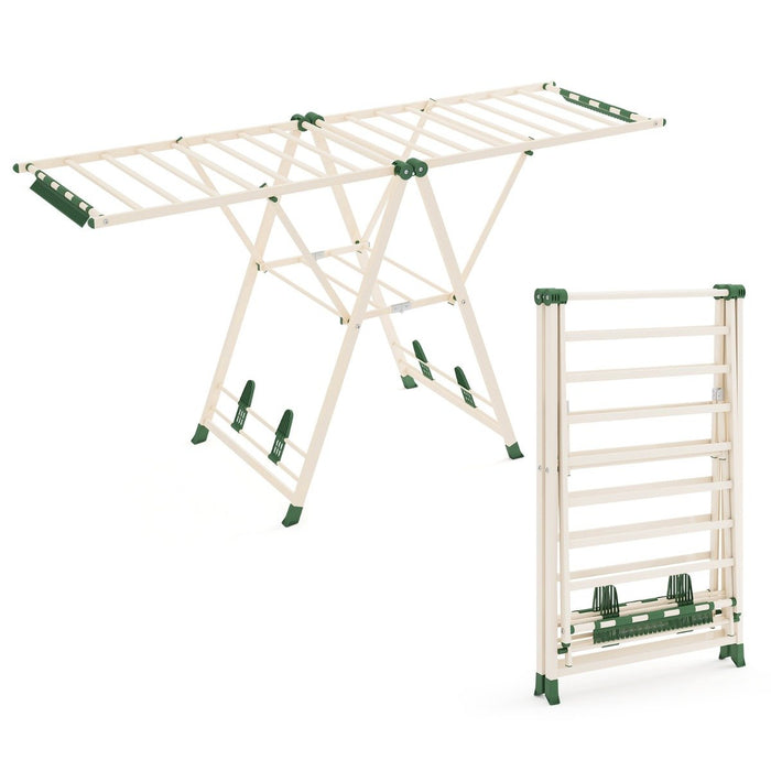 Clothes Drying Rack Foldable Metal Laundry Drying Rack-White