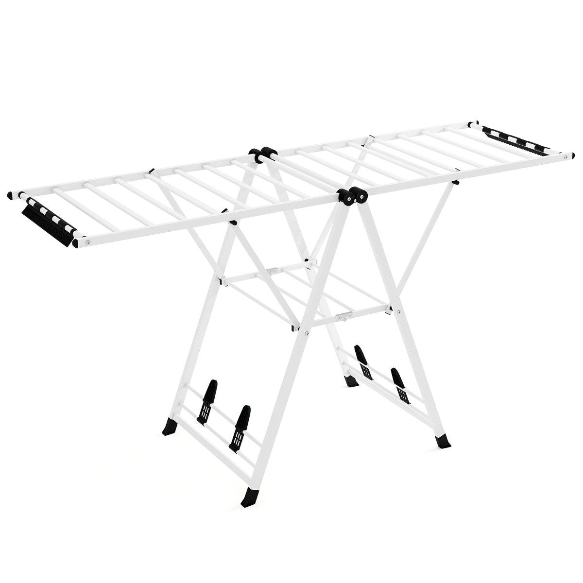 Clothes Drying Rack Foldable Metal Laundry Drying Rack-White — Shopsta UK
