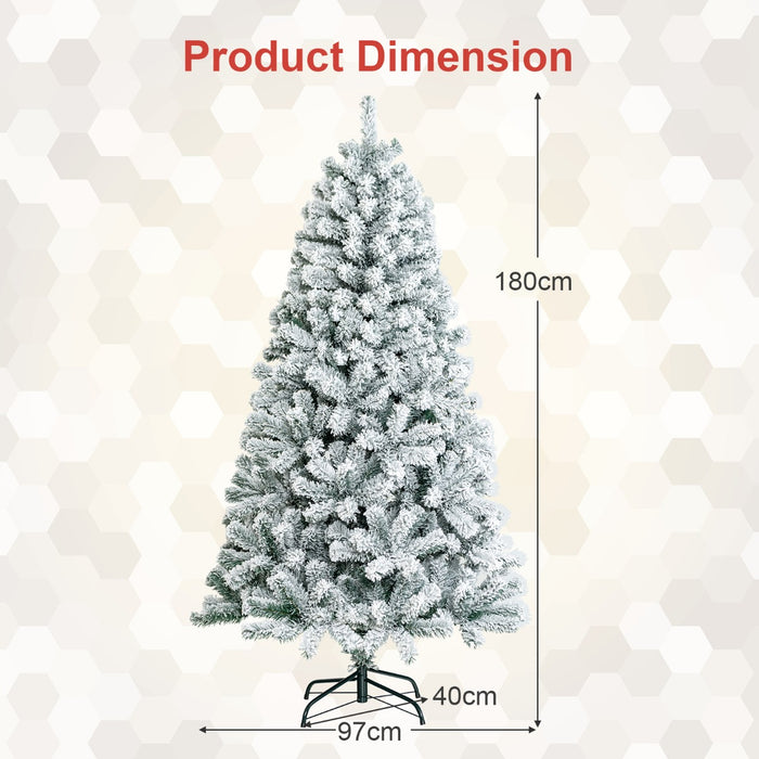 Snow Flocked Artificial Christmas Tree with 600/1010 Tips-