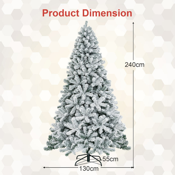 Snow Flocked Artificial Christmas Tree with 600/1010 Tips-