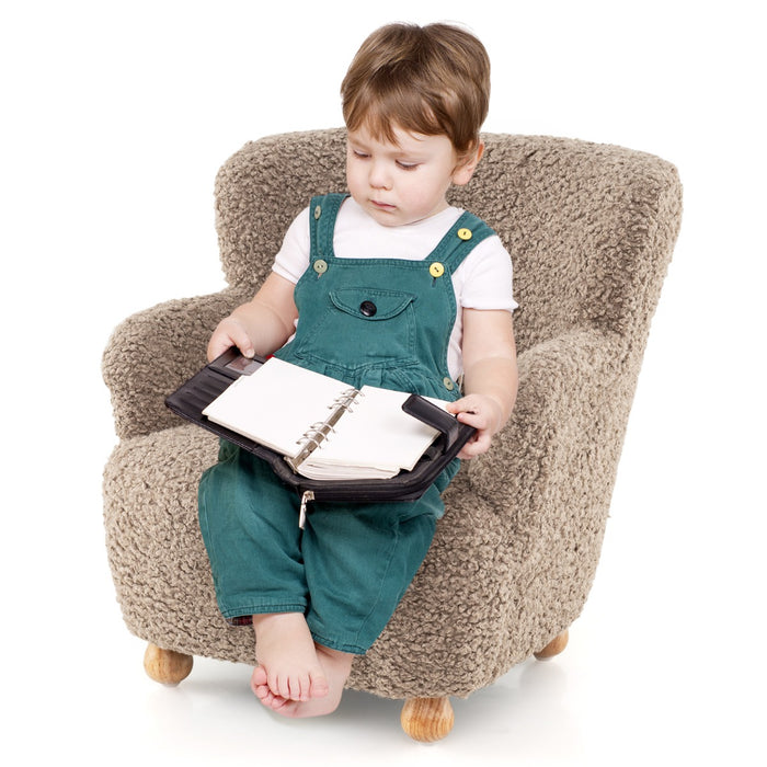 Comfy Toddler Armchair with Solid Rubber Wood Legs-