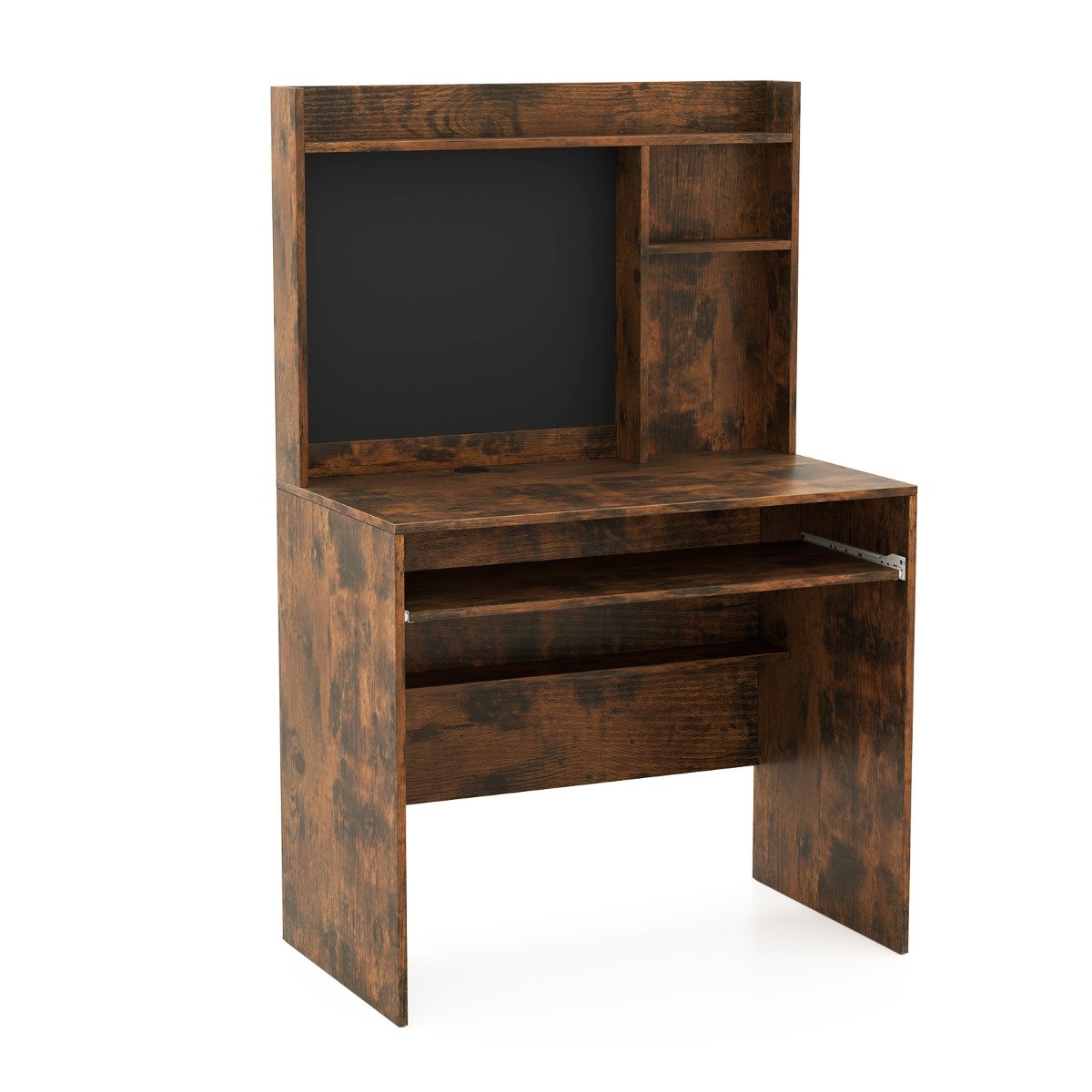 Computer Desk with Magnetic Bulletin Board and Keyboard Tray- — Shopsta UK