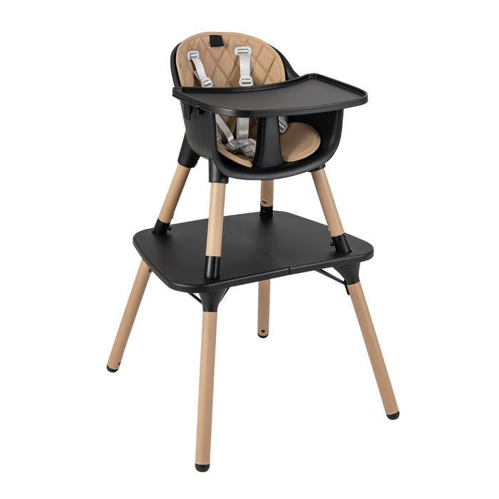 convertible Baby High Chair with 2-Position Removable Tray-
