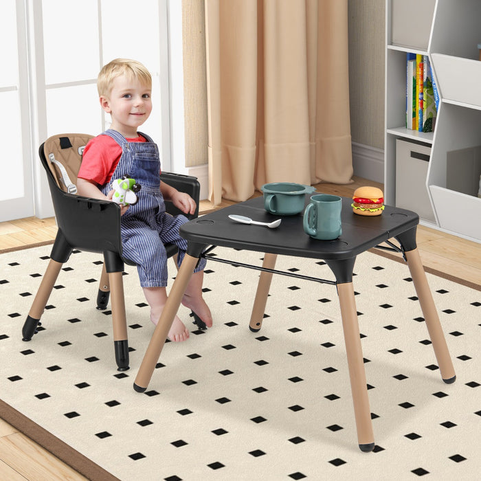convertible Baby High Chair with 2-Position Removable Tray-