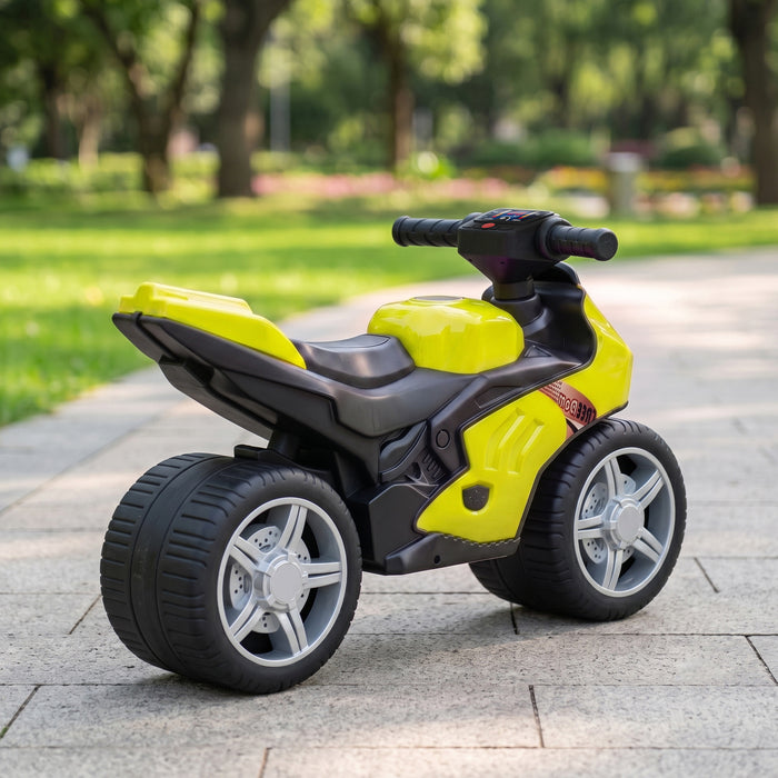 AIYAPLAY Balance Bike with Music Extra-Wide Wheels Toddler Bike for Boys Girls Green