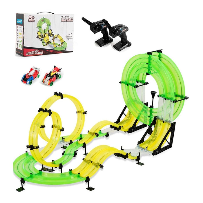 860cm Double Lane Rechargeable Racing Car Playset