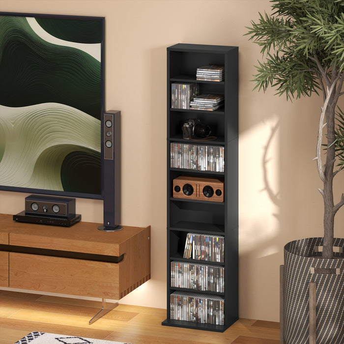 HOMCOM 260 Narrow CD Storage Unit - Black