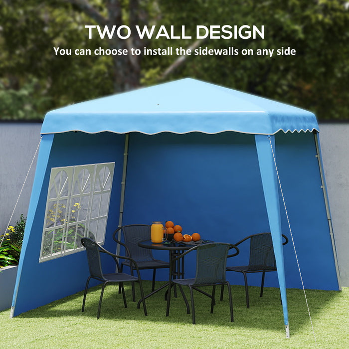 Outsunny 2.4 x 2.4m UV50+ Pop Up Gazebo - Blue