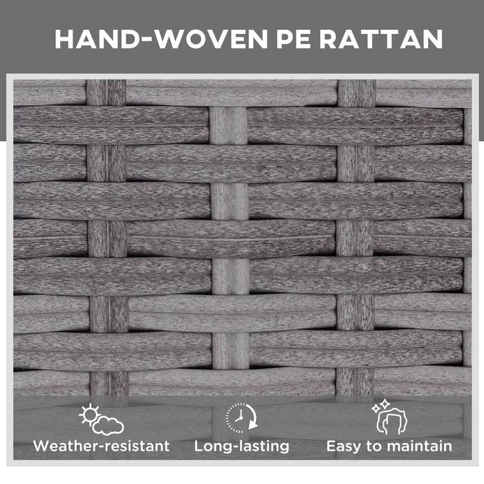 Outdoor Rattan Sun Lounger Pair - Adjustable Backrest & Washable Cushions in Light Grey - Ideal for Patio and Garden Relaxation